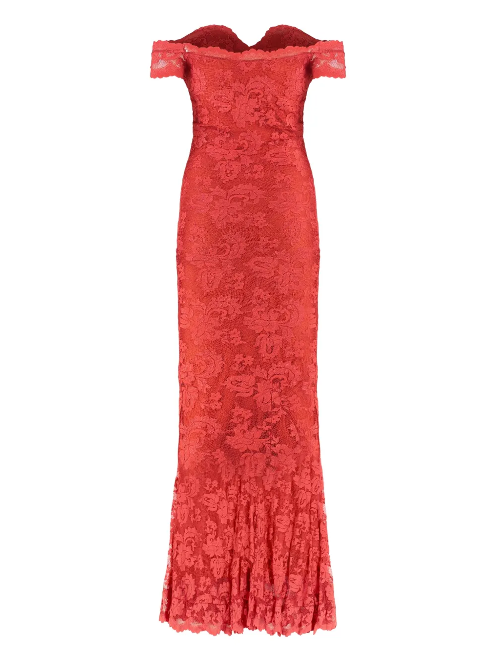 Balensi Sandra Off-shoulder Maxi Dress In Red