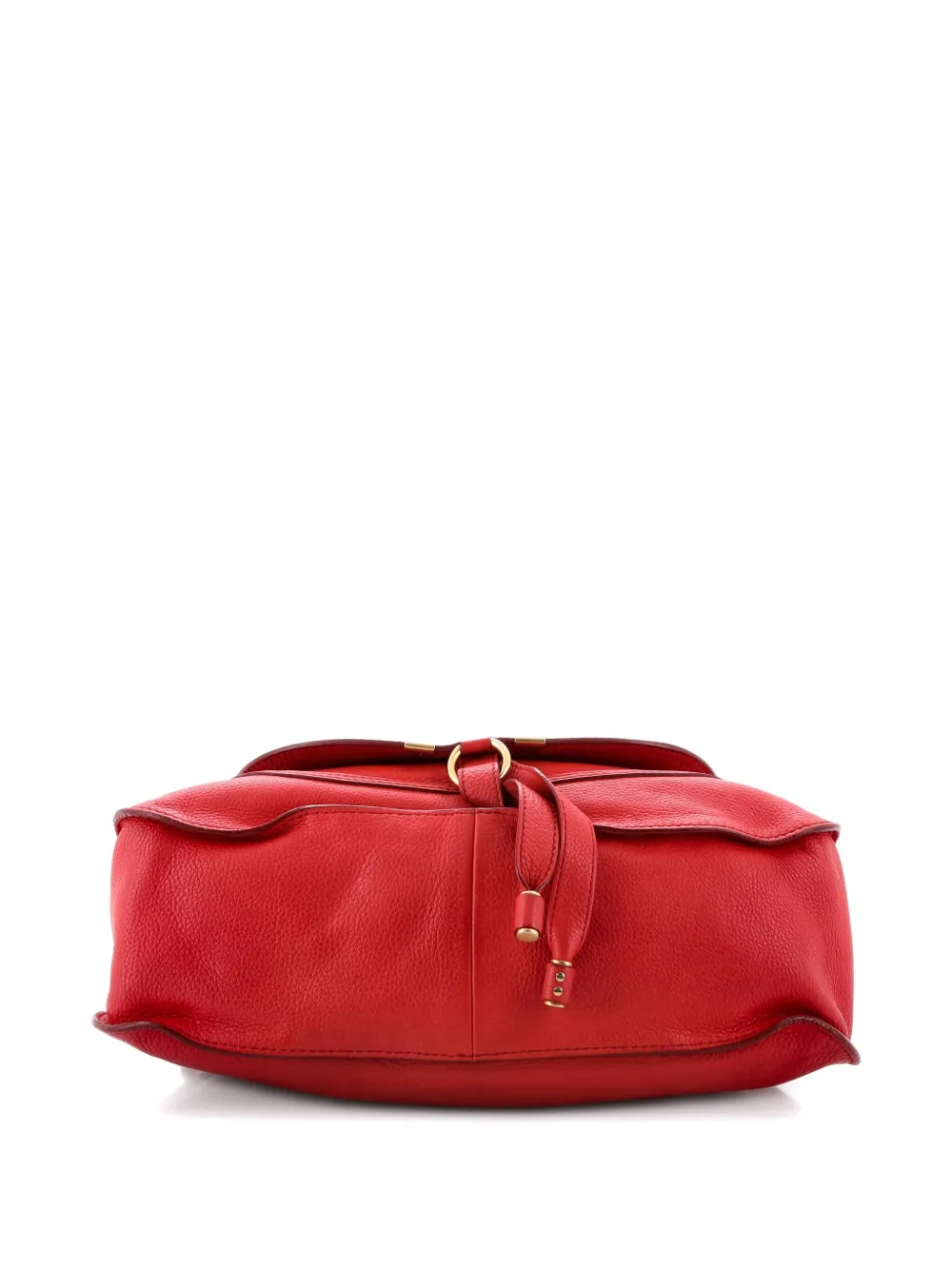 Pre-owned Chloé Leather Marcie Medium Satchel In Red