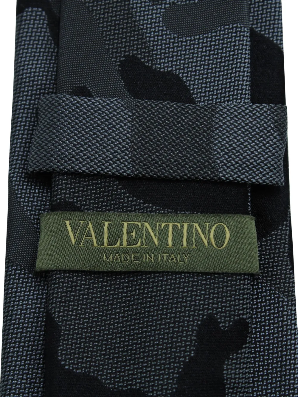 Pre-owned Mario Valentino Vintage Camouflage Tie In Gray