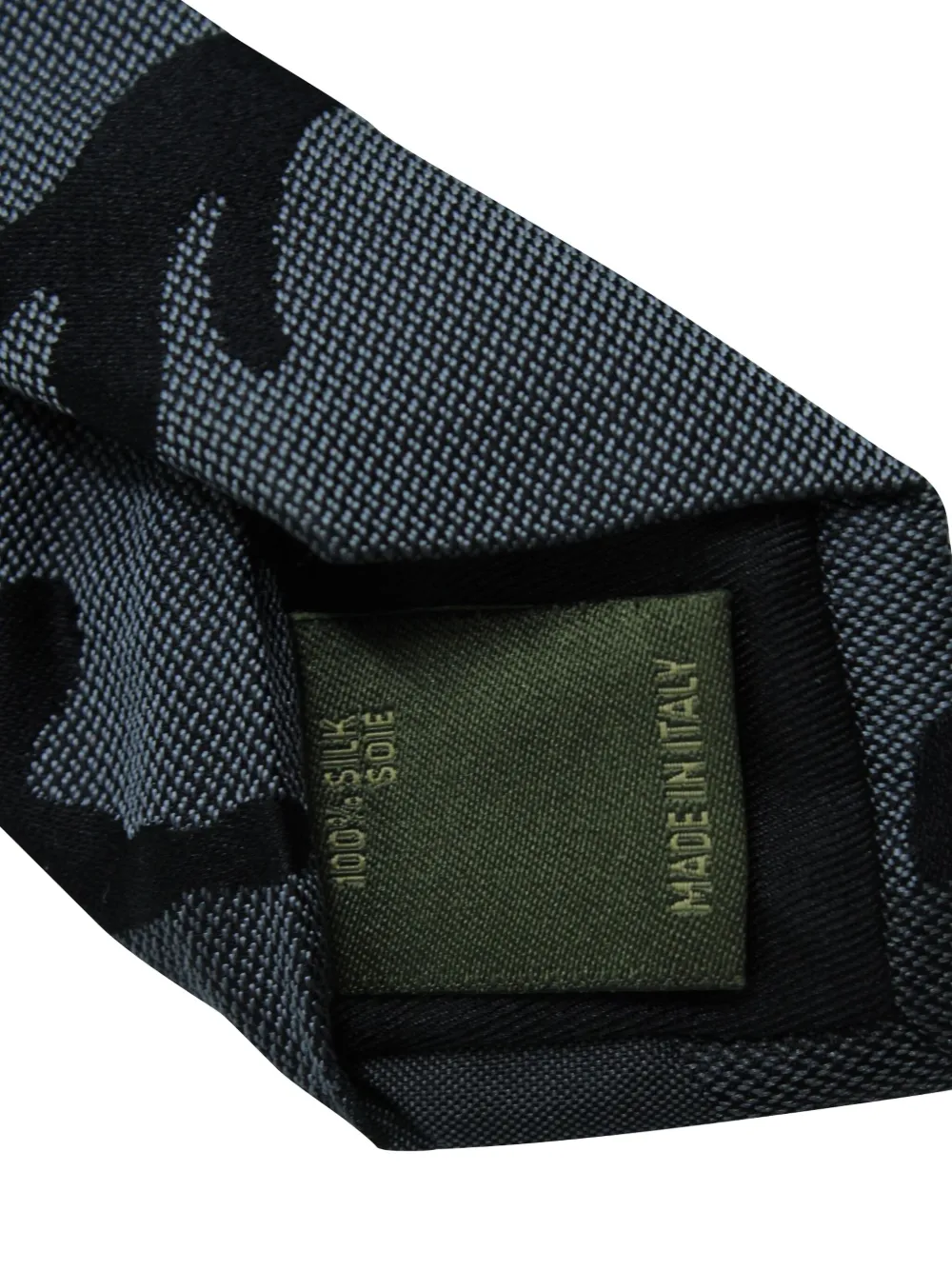 Pre-owned Mario Valentino Vintage Camouflage Tie In Gray