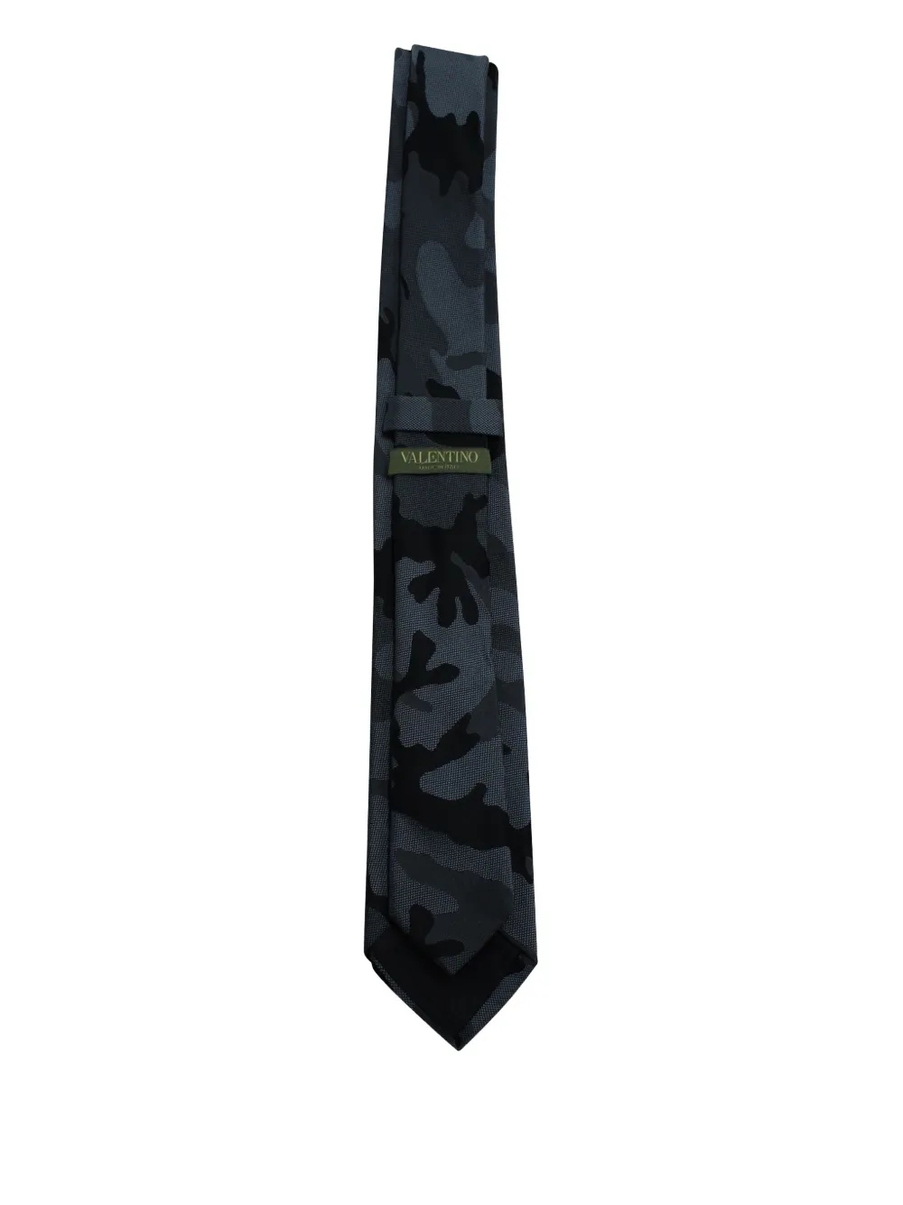 Pre-owned Mario Valentino Vintage Camouflage Tie In Gray
