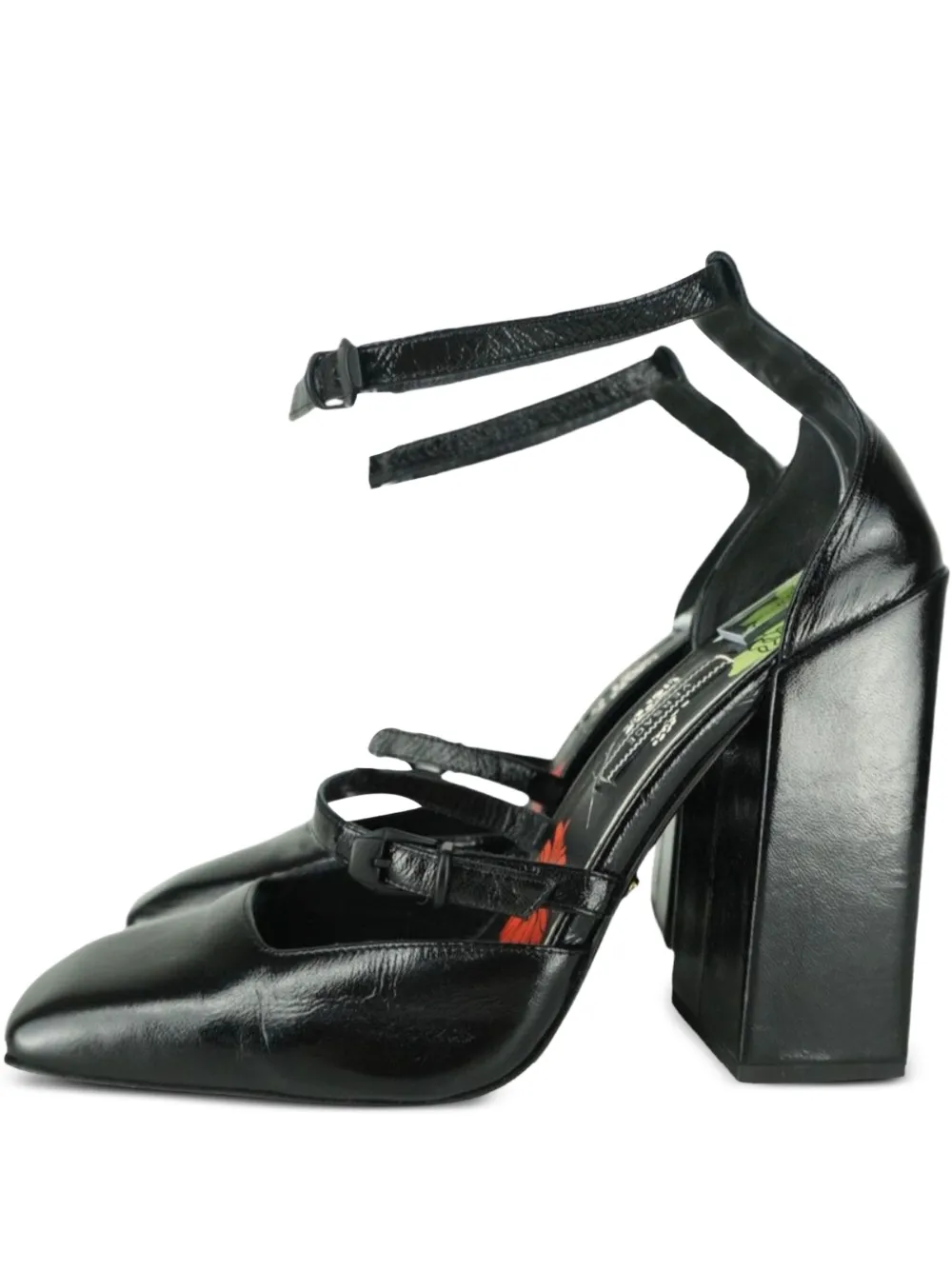 Versace Pre-Owned 12mm strap block heels - Nero