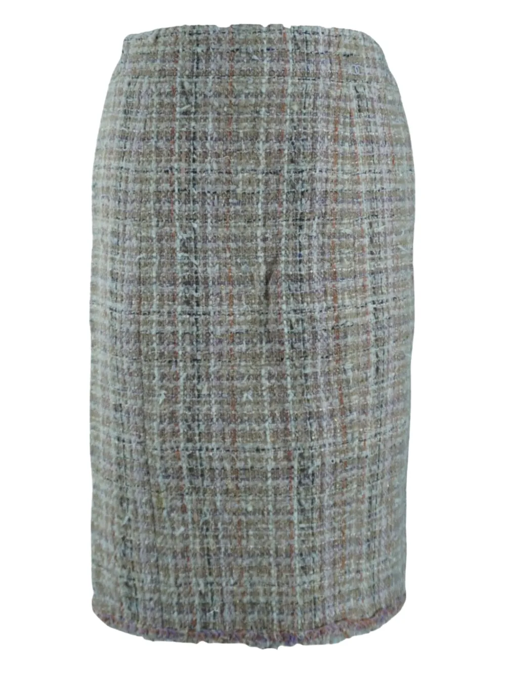 CHANEL Pre-Owned ツイード スカート - ニュートラル CHANEL Pre-Owned ツイード スカート - ニュートラル