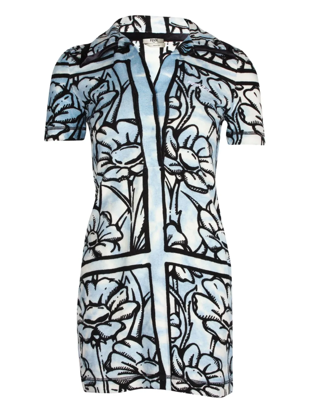 Fendi Pre-Owned x Joshua Vides Edition printed mini dress | Blue | Image 1