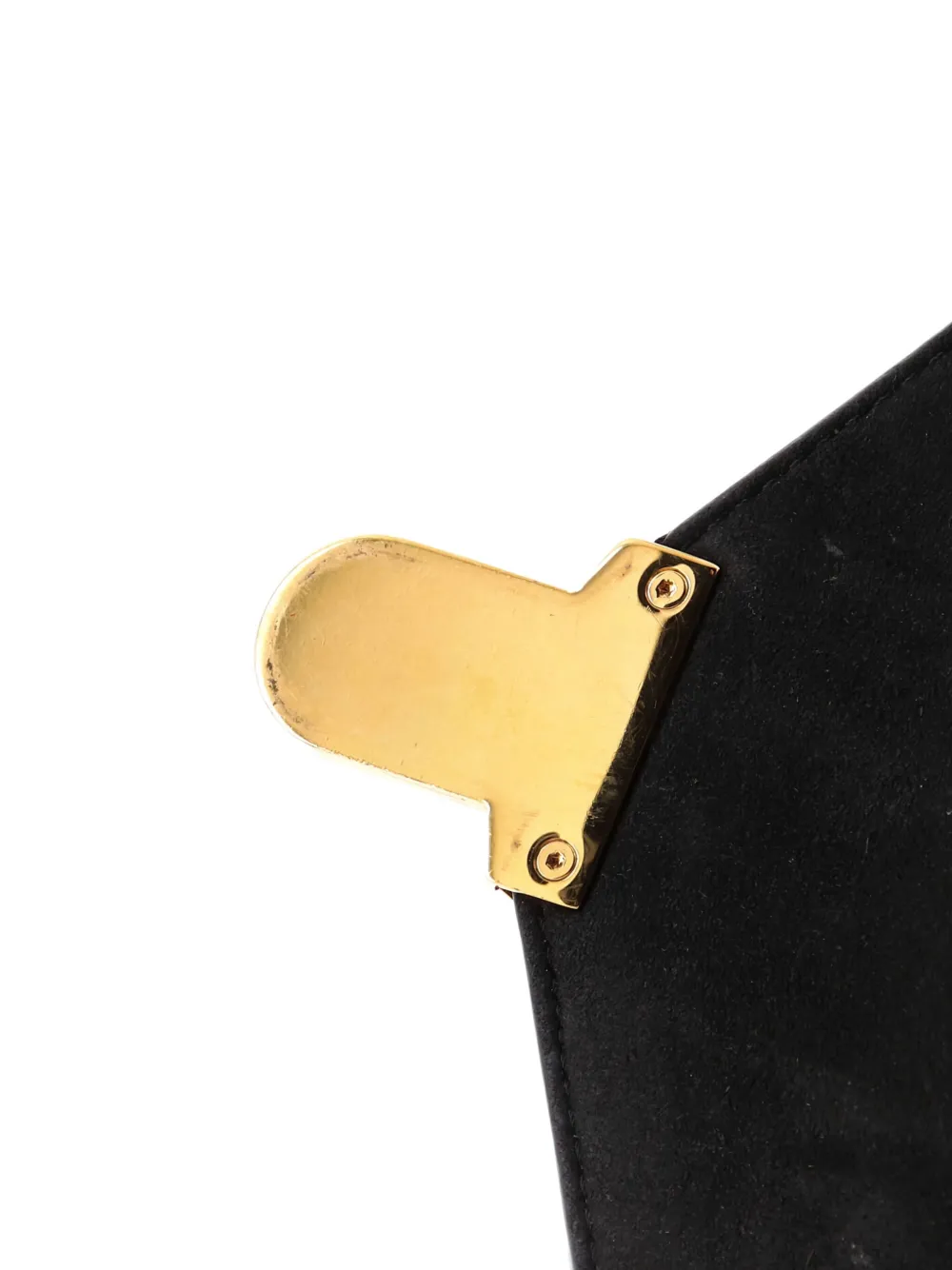Pre-owned Fendi Embossed Detail Drawstring Flap Backpack In Black