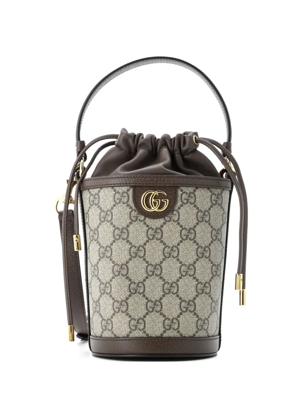 Gucci Pre-Owned GG Coated Canvas Ophidia Bucket Bag - Marrone