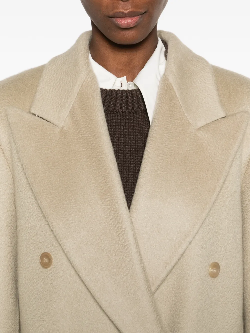 The Row Hariet Double-breasted Coat in Neutrals, view 5