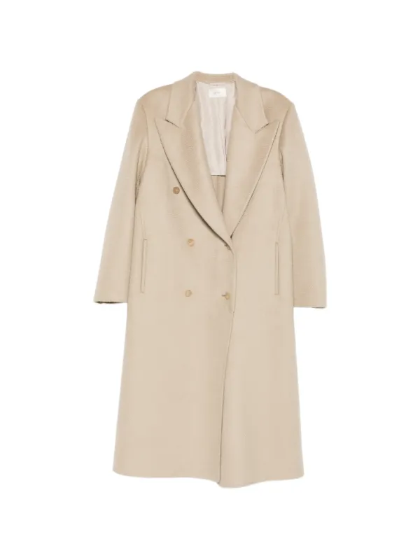The Row Hariet Double-breasted Coat in Neutrals