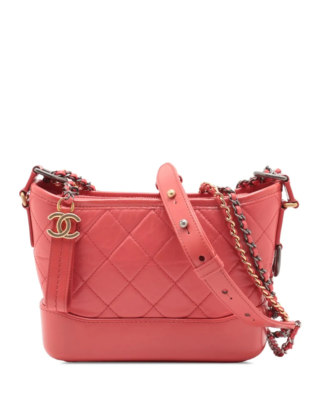 CHANEL Pre-Owned 2021-2025 スモール ラムスキン ガブリエル ホーボー ショルダーバッグ - ピンク