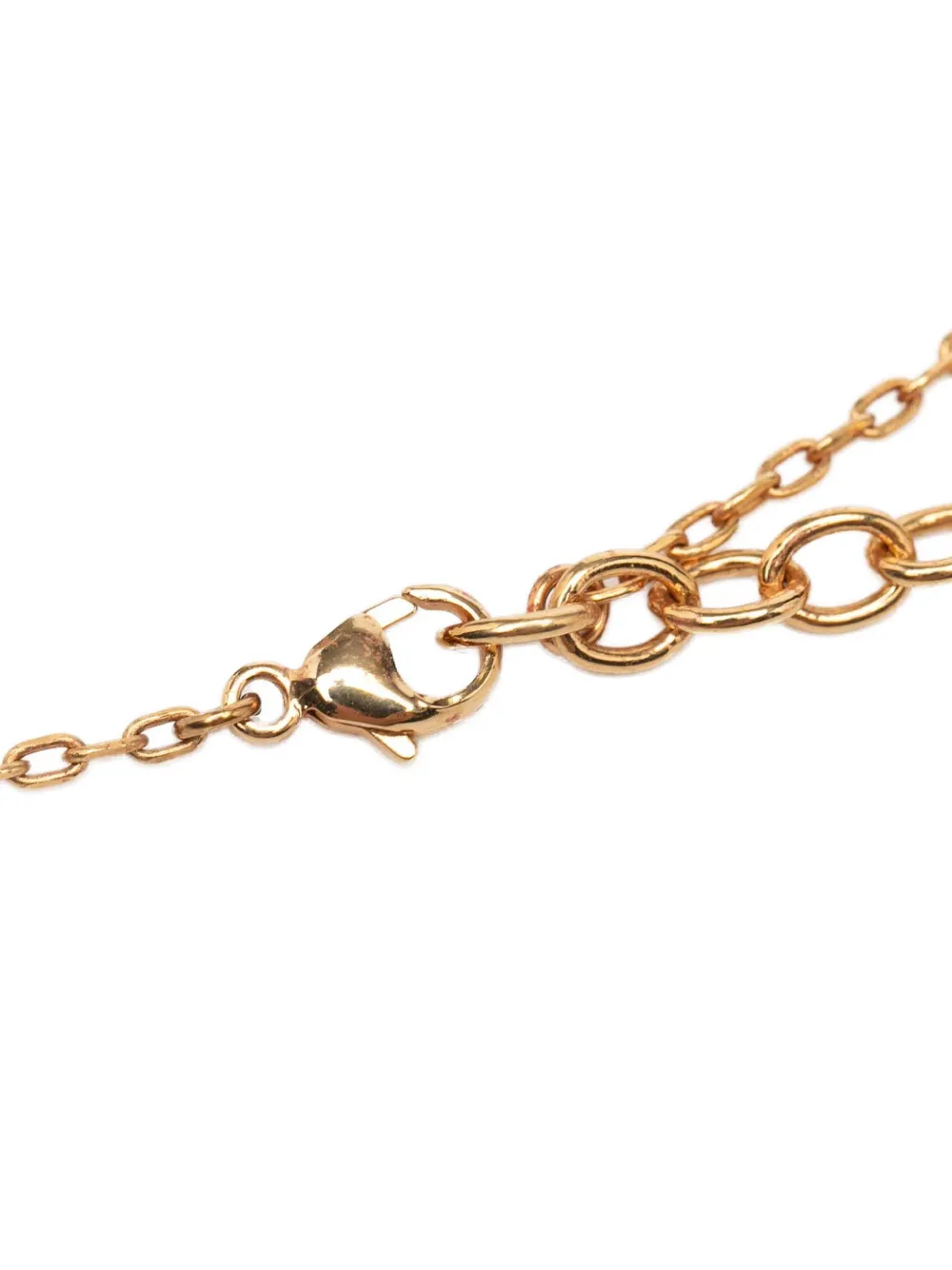 Pre-owned Louis Vuitton 2014 Gold Plated Rubber Heart Pendant Necklace Costume Necklace