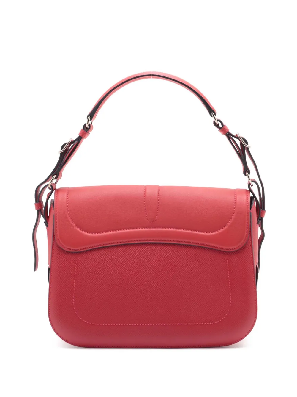 Pre-owned Hermes 2017 Epsom And Swift Harnais Shoulder Bag In Red