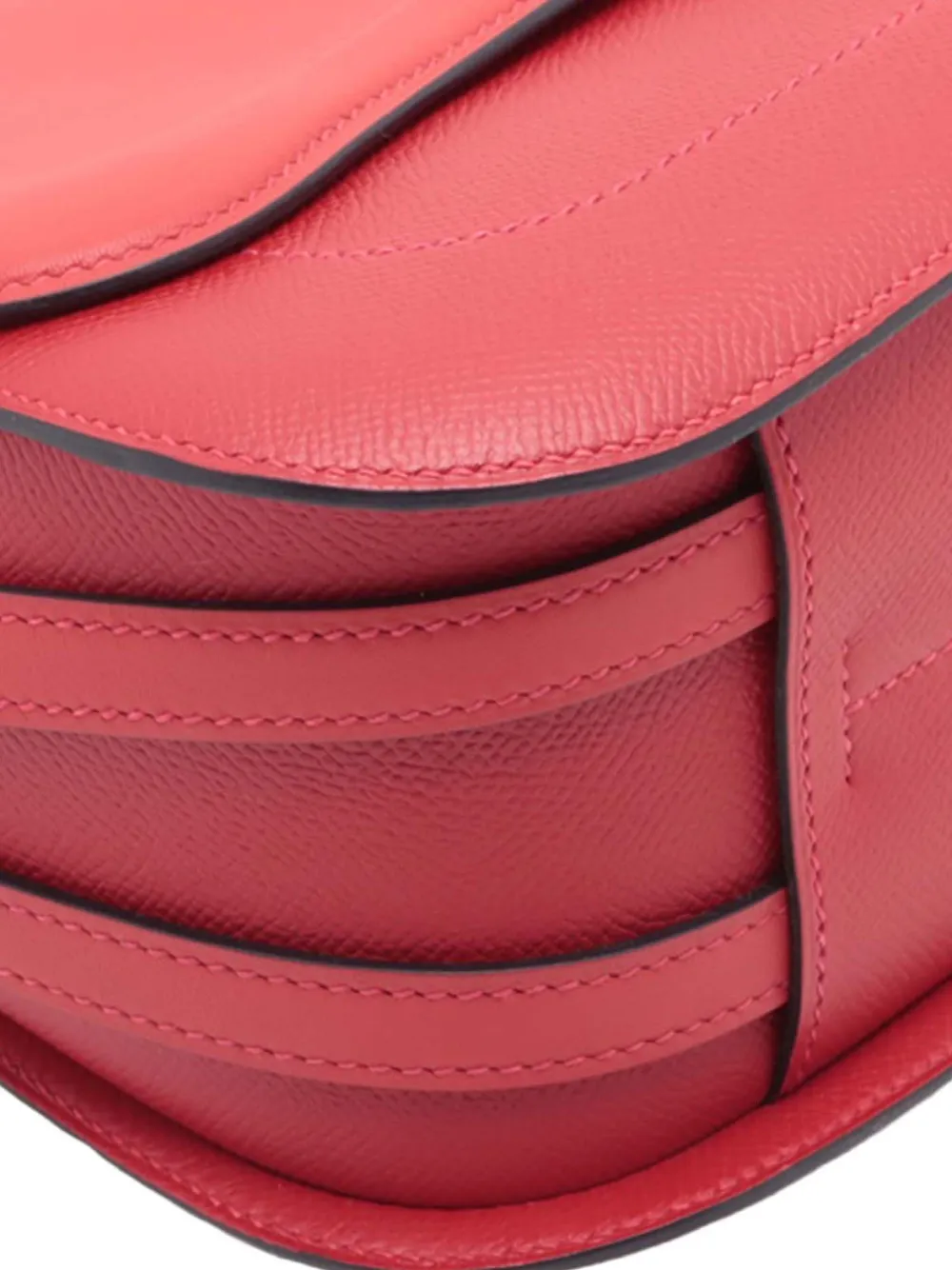 Pre-owned Hermes 2017 Epsom And Swift Harnais Shoulder Bag In Red