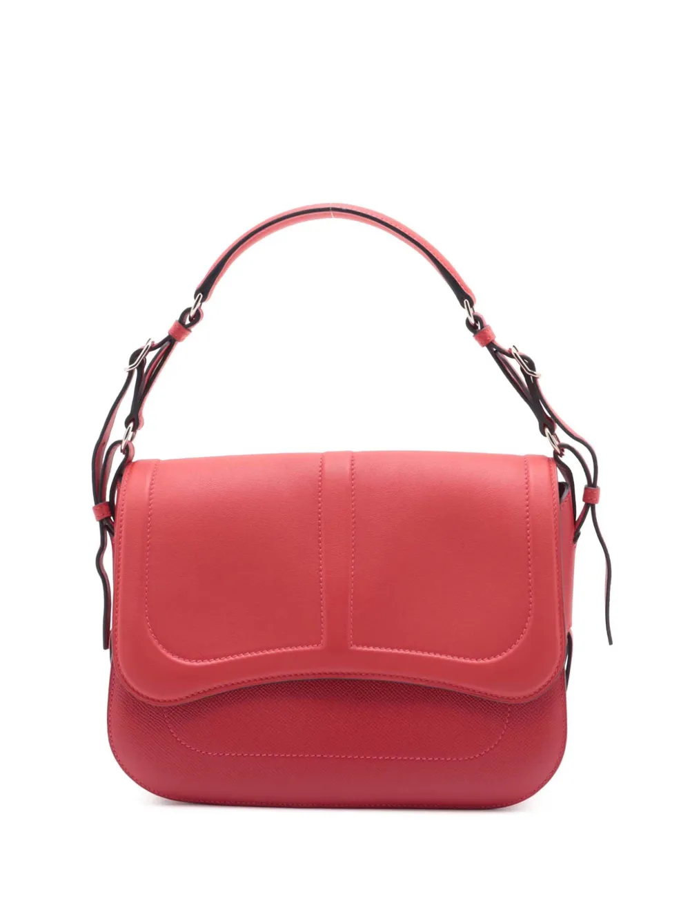 Pre-owned Hermes 2017 Epsom And Swift Harnais Shoulder Bag In Red
