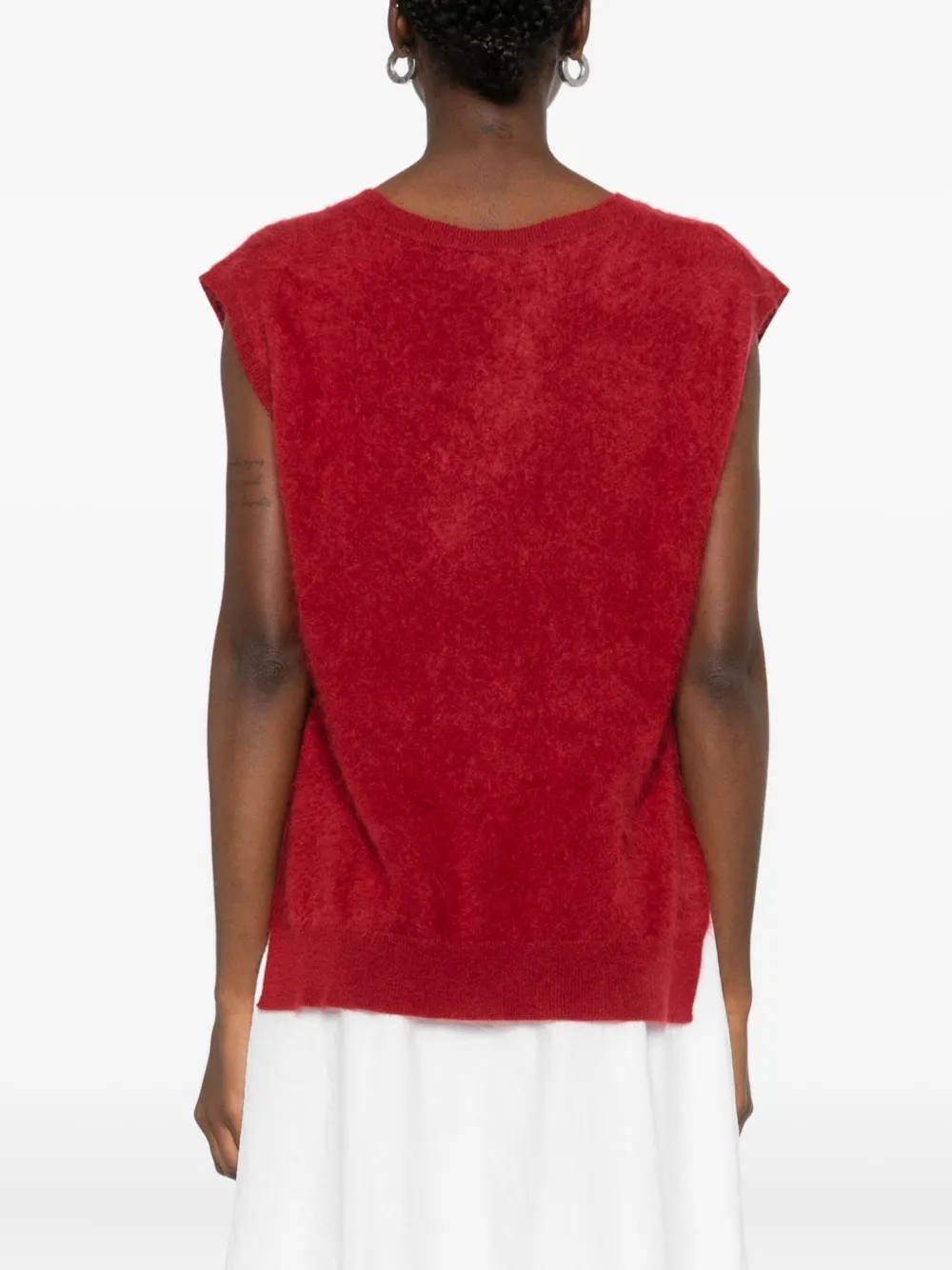 Absolut Cashmere Miriam V-neck Vest In Red