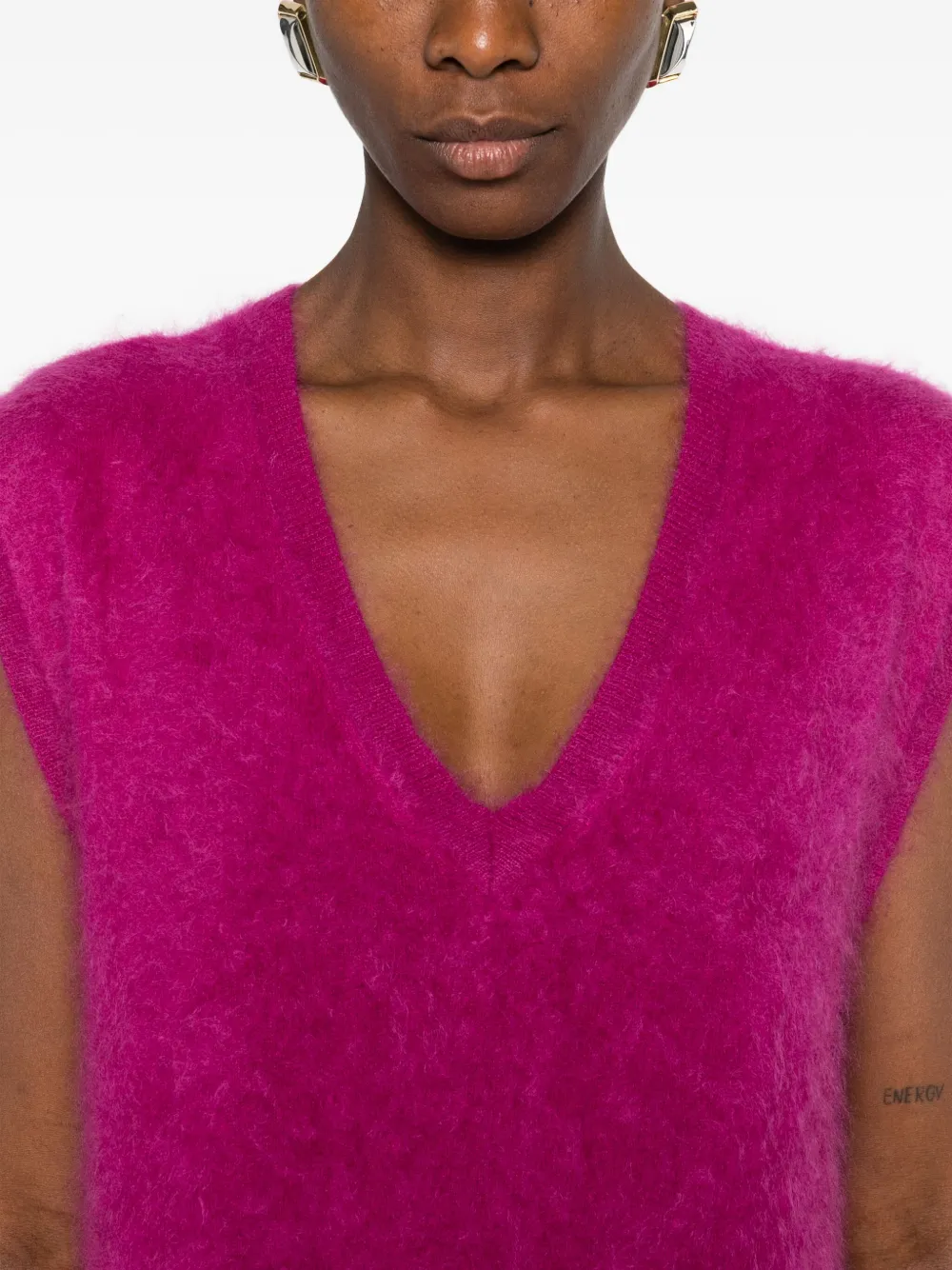 Absolut Cashmere Miriam V-neck Vest In Pink