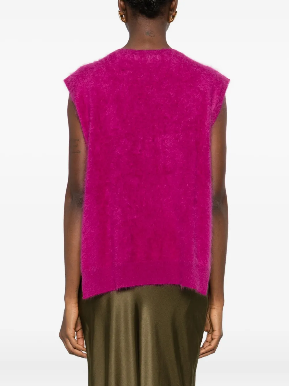 Absolut Cashmere Miriam V-neck Vest In Pink