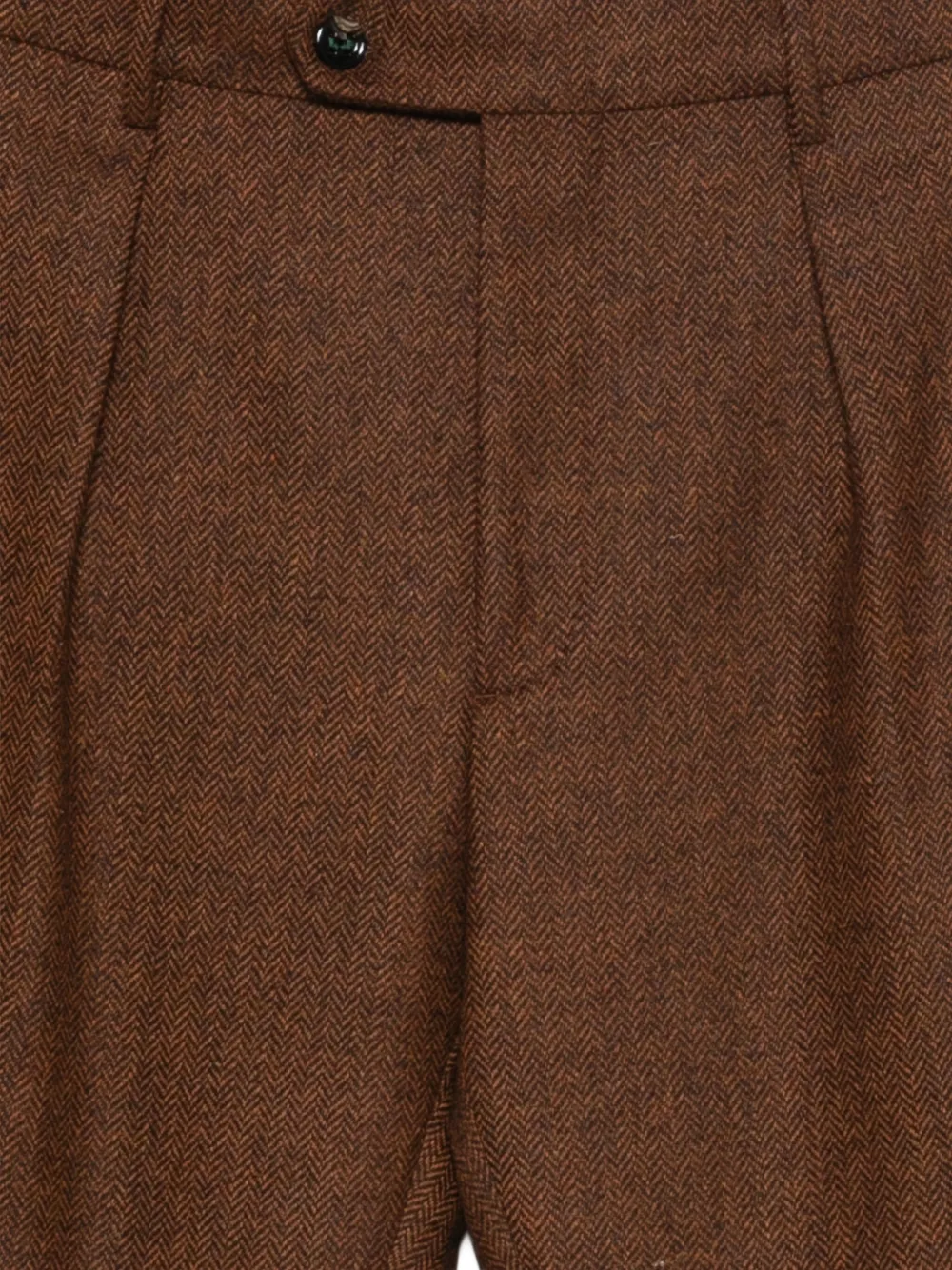 Berwich Chiaia broek met plooien en omgeslagen pijpen Bruin