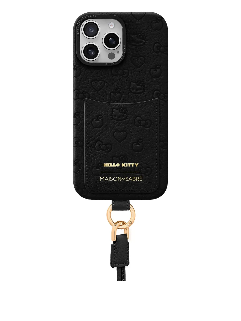 MAISON de SABRÉ Cover per iPhone 16 Pro Max con fessura portacarte - Nero