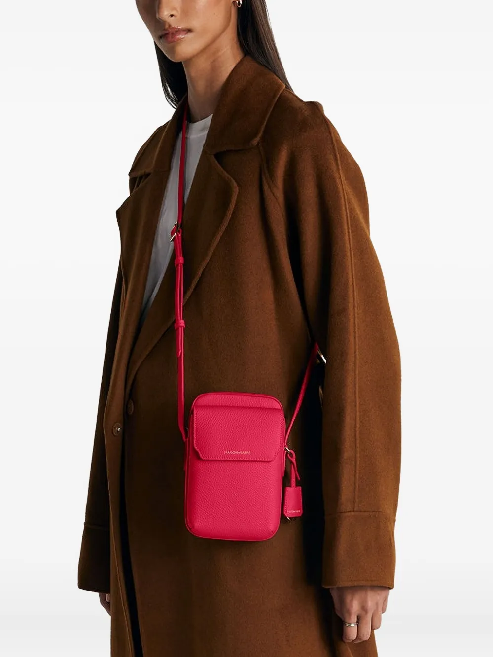 MAISON de SABRÉ zipped flap leather phone pouch | Men | Image 2