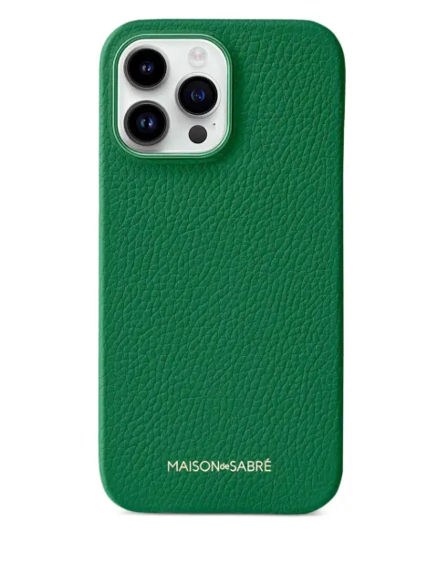 MAISON de SABRÉ pebbled leather iPhone pro 14 case