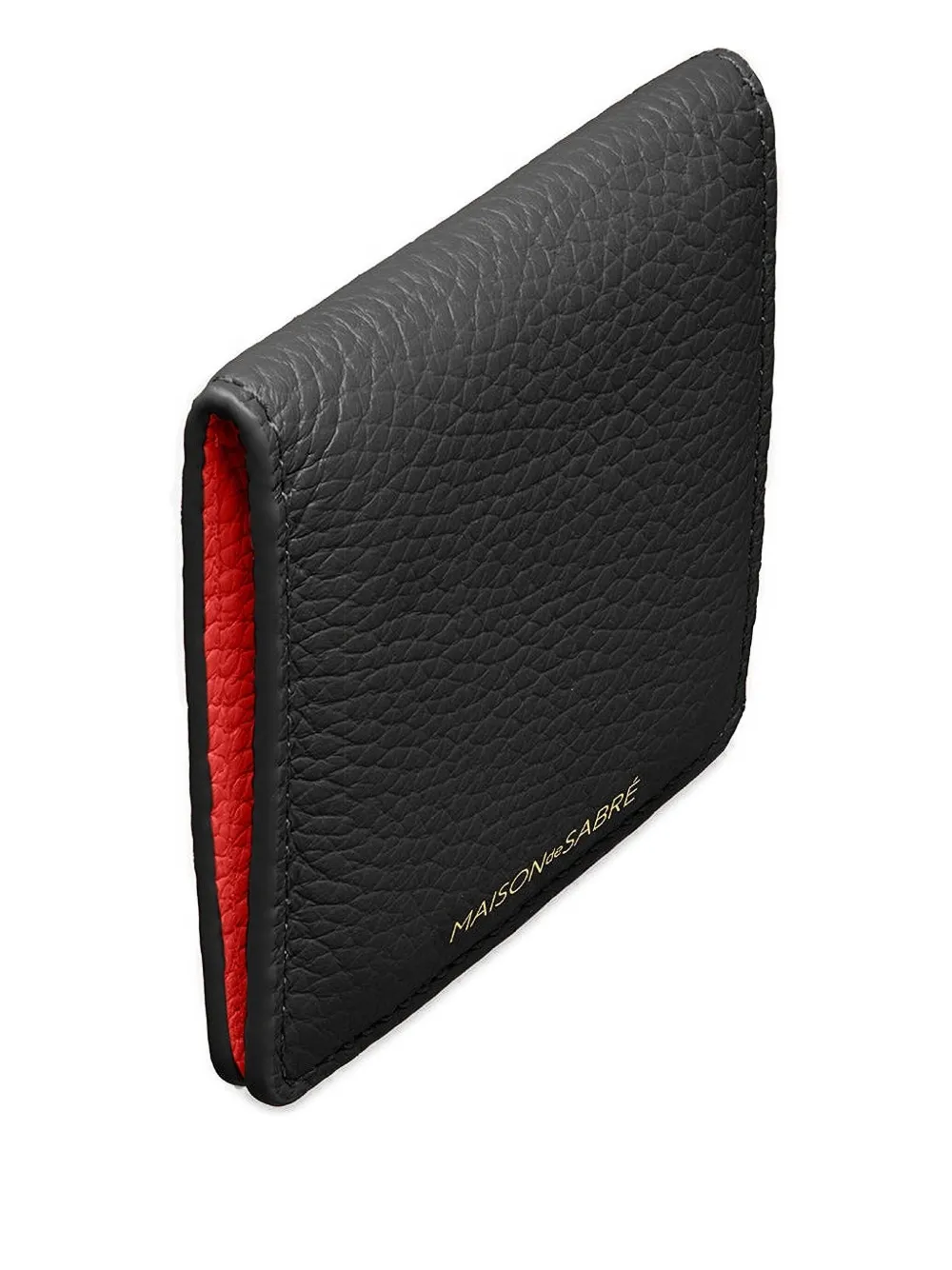 MAISON de SABRÉ Magnetische compacte leren spiegel Zwart