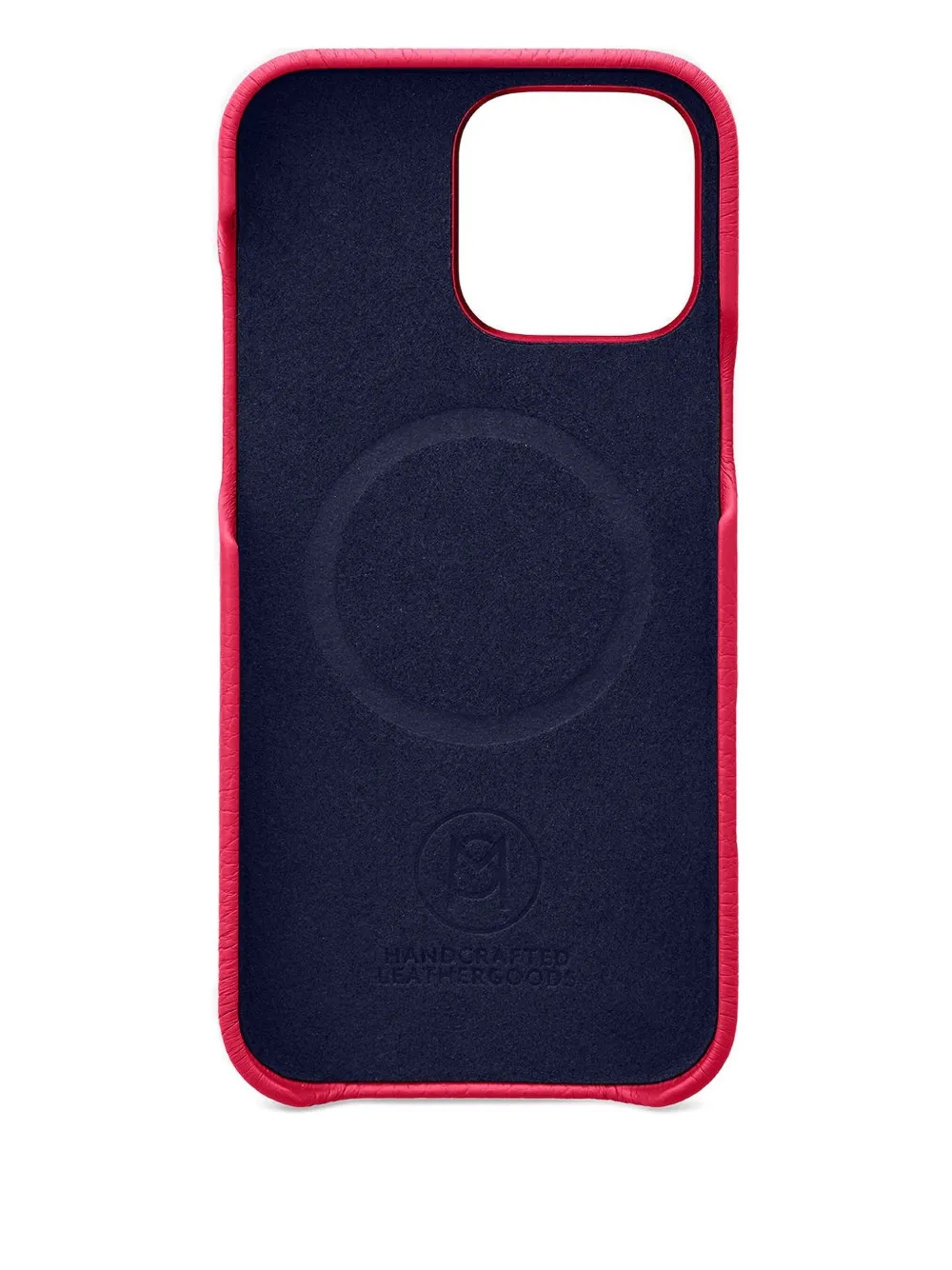 Maison De Sabre Iphone 16 Pro Raised Camera Leather Phone Case In Pink