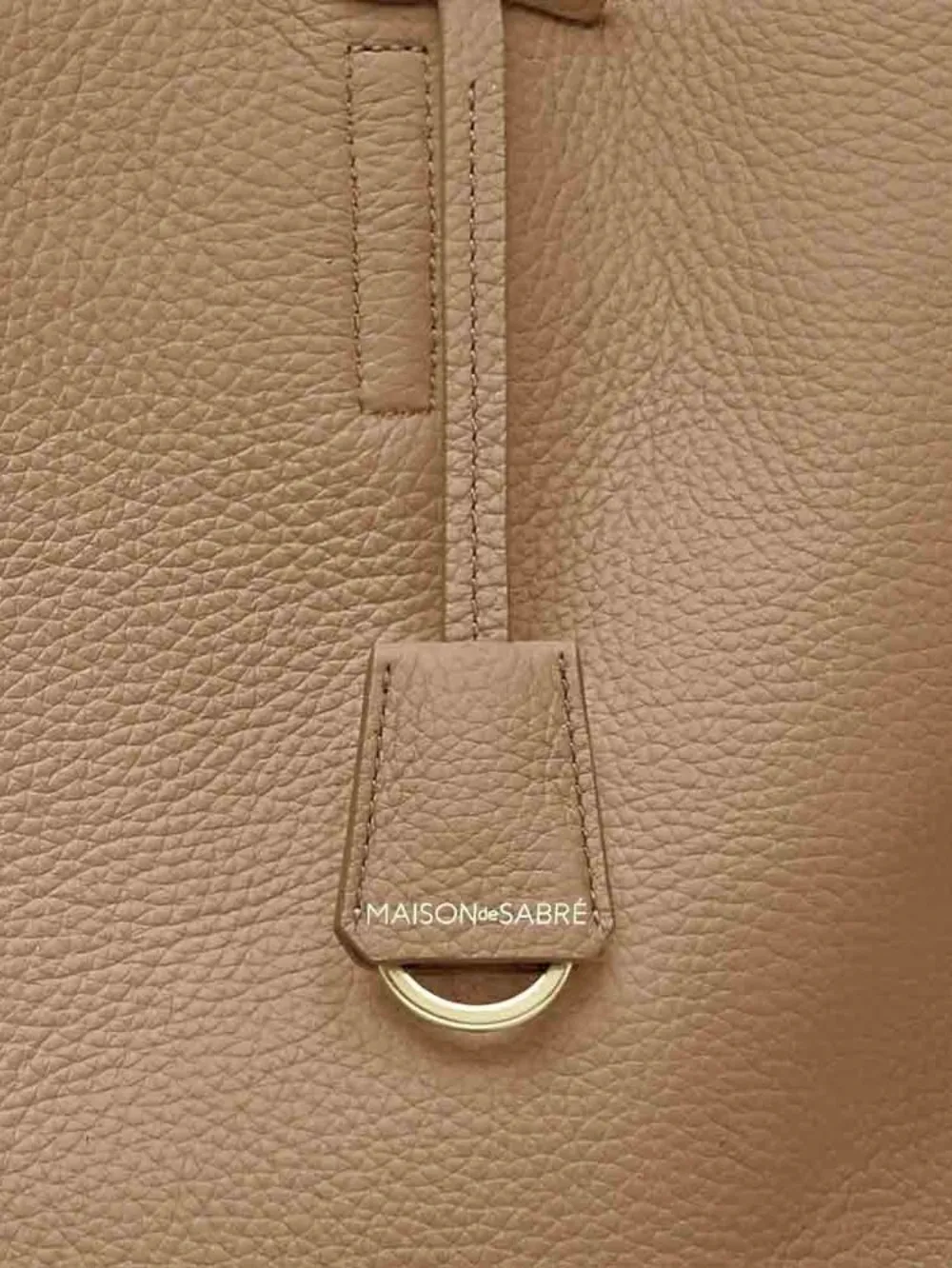 MAISON de SABRÉ Snap Soft leren shopper Beige