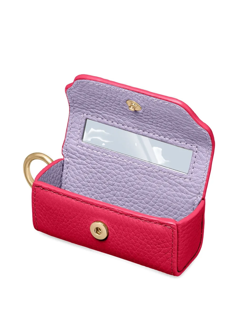 Maison De Sabre Leather Lipstick Charm In Pink