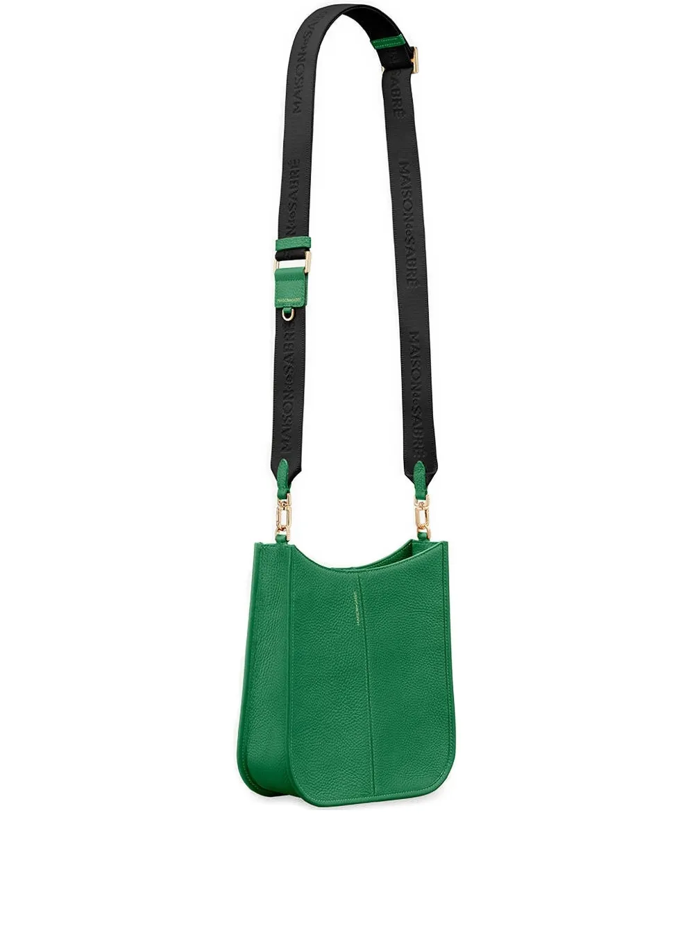 MAISON de SABRÉ leather jacquard strap saddle bag | Green | Image 1