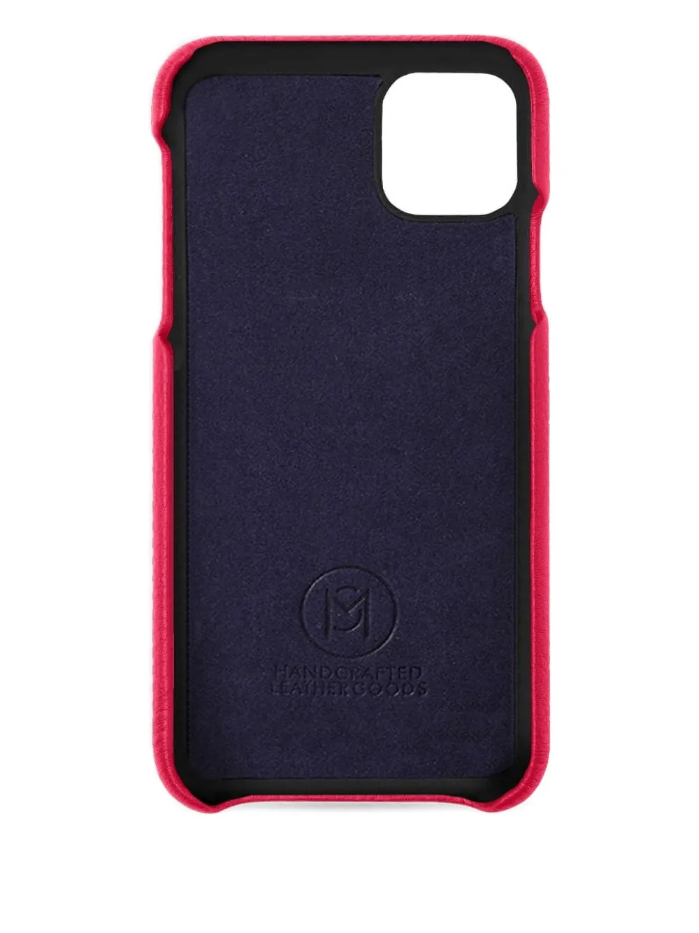 Maison De Sabre Iphone 12 Pebbled Leather Phone Case In Blue
