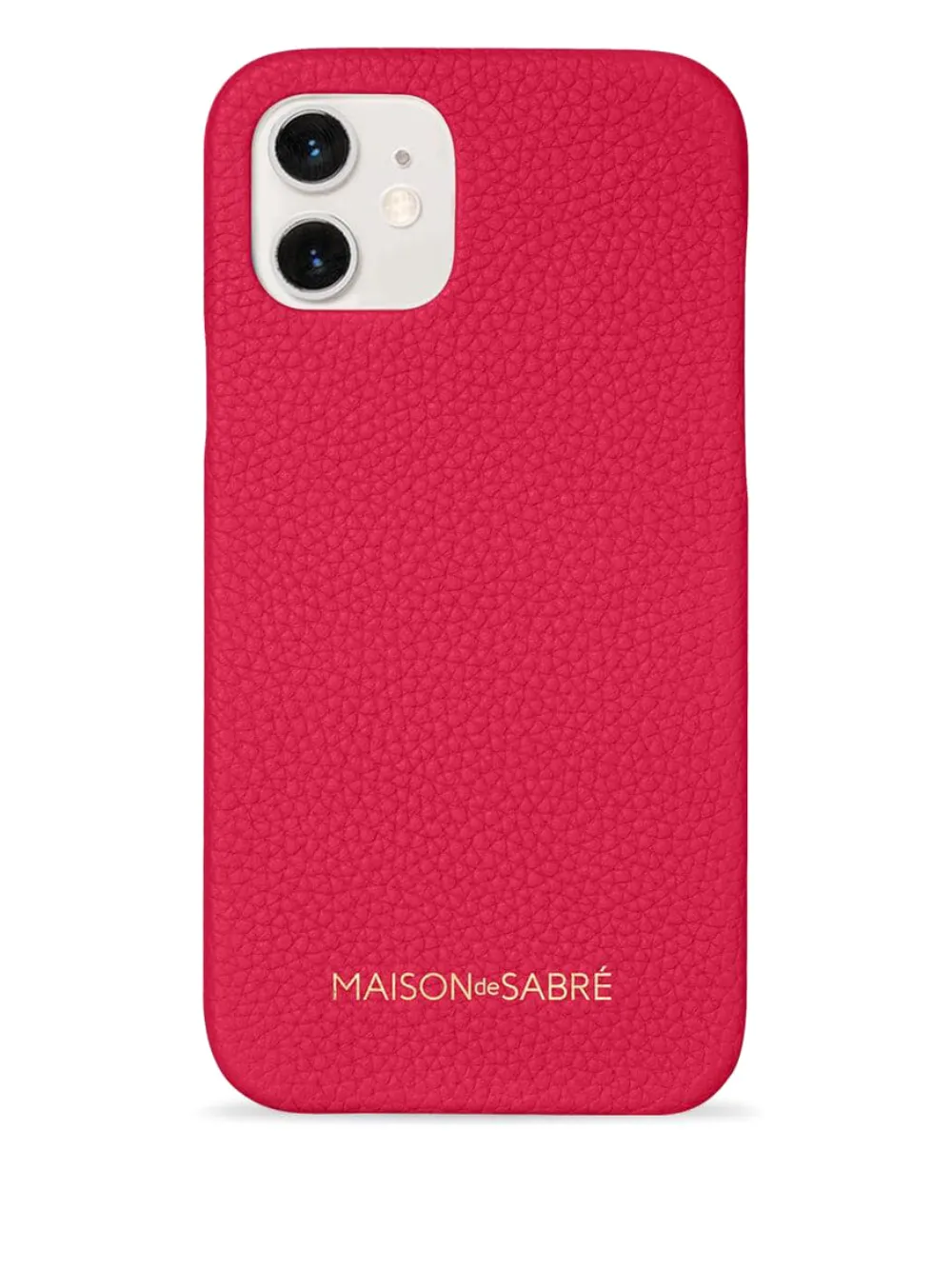 MAISON de SABRÉ iPhone 12 pebbled leather phone case | Pink | Image 1