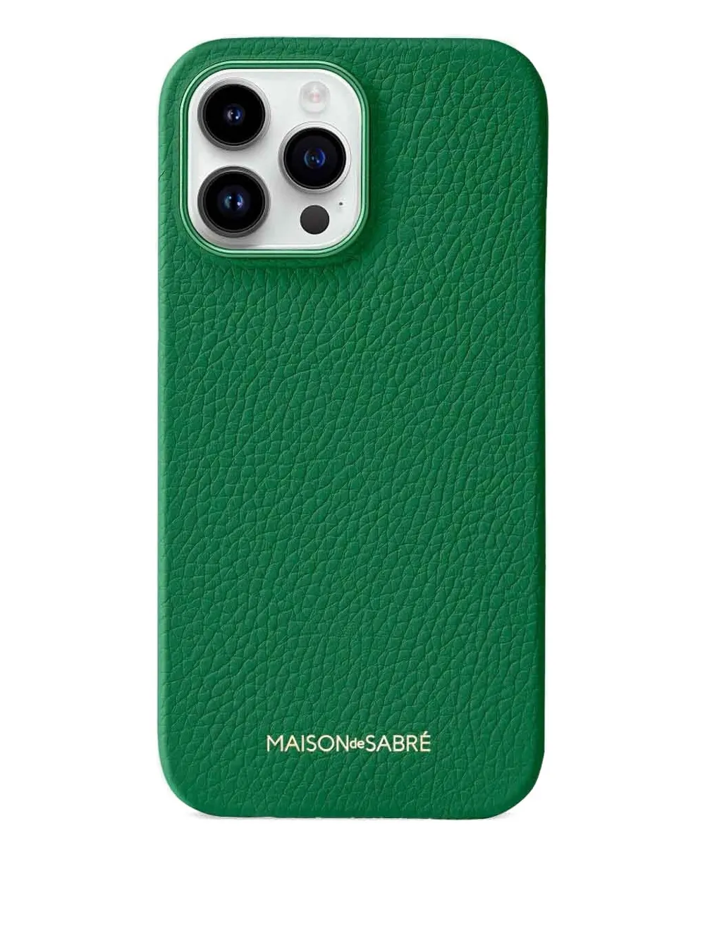 Maison De Sabre Camera Rings Leather Phone Case In Green