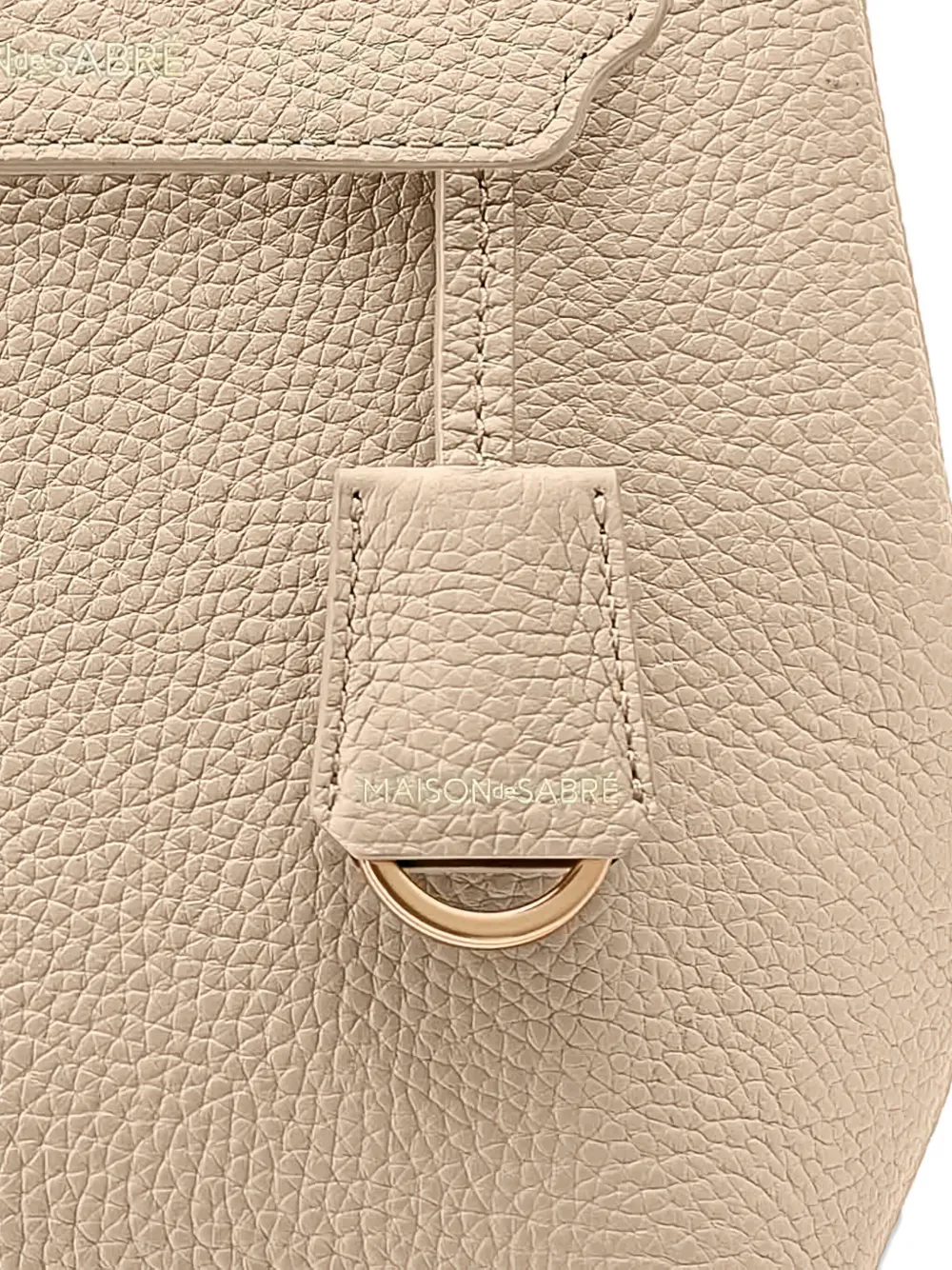 MAISON de SABRÉ Leren rugzak met magnetische sluiting Beige
