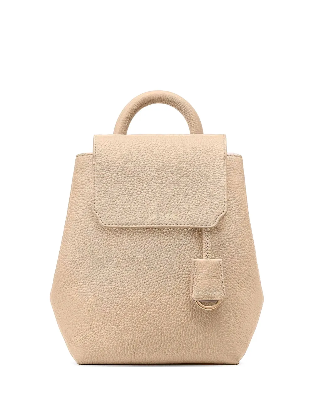 Maison De Sabre Magnetic Closure Leather Backpack In Neutral