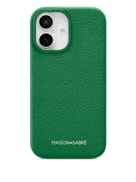 MAISON de SABRÉ iPhone 16 leather camera guard phone case