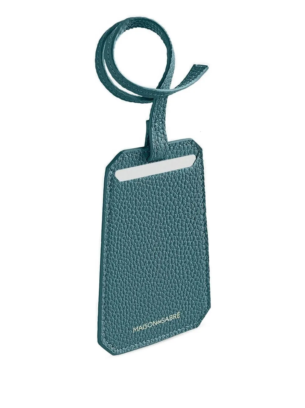 Maison De Sabre Leather Luggage Tag In Blue