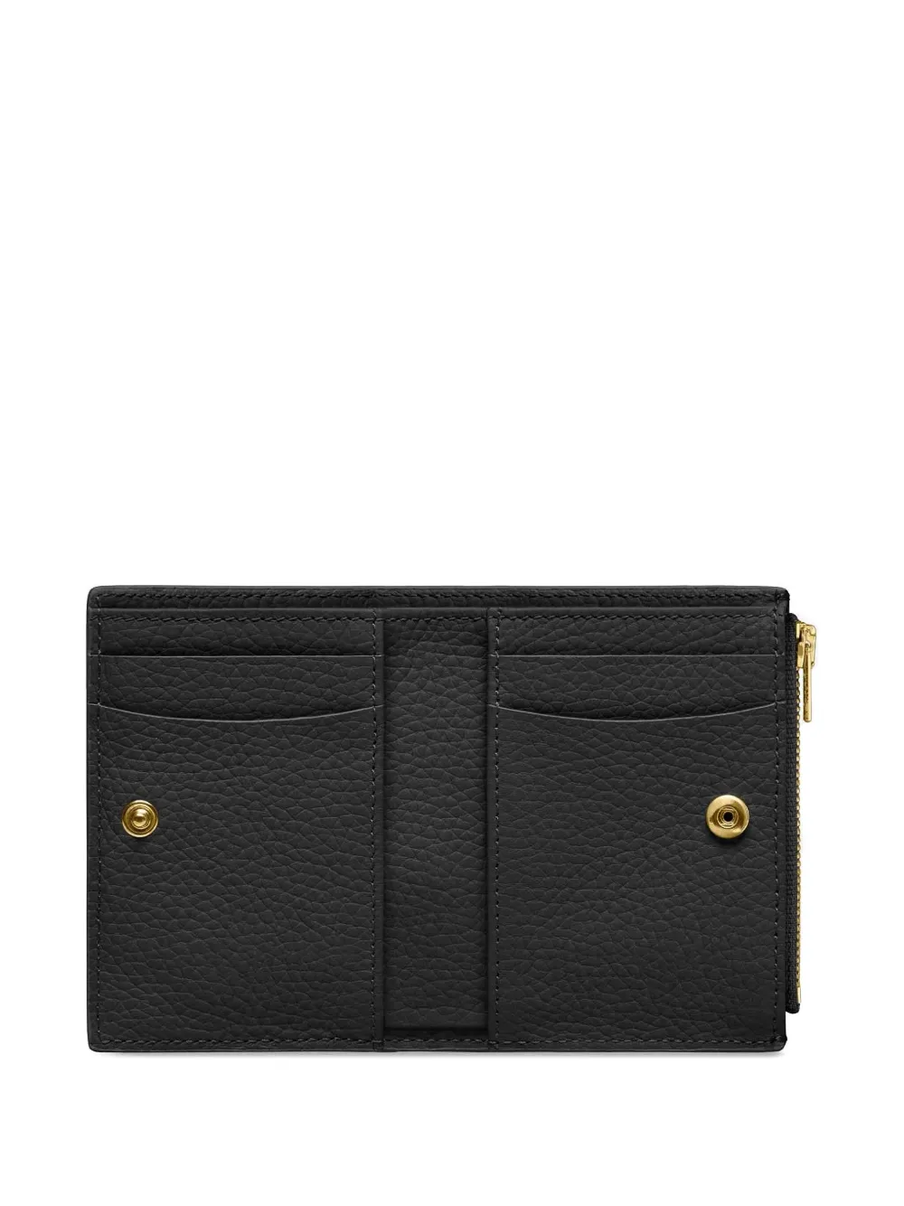 Maison De Sabre Pebbled Bifold Leather Wallet In Black