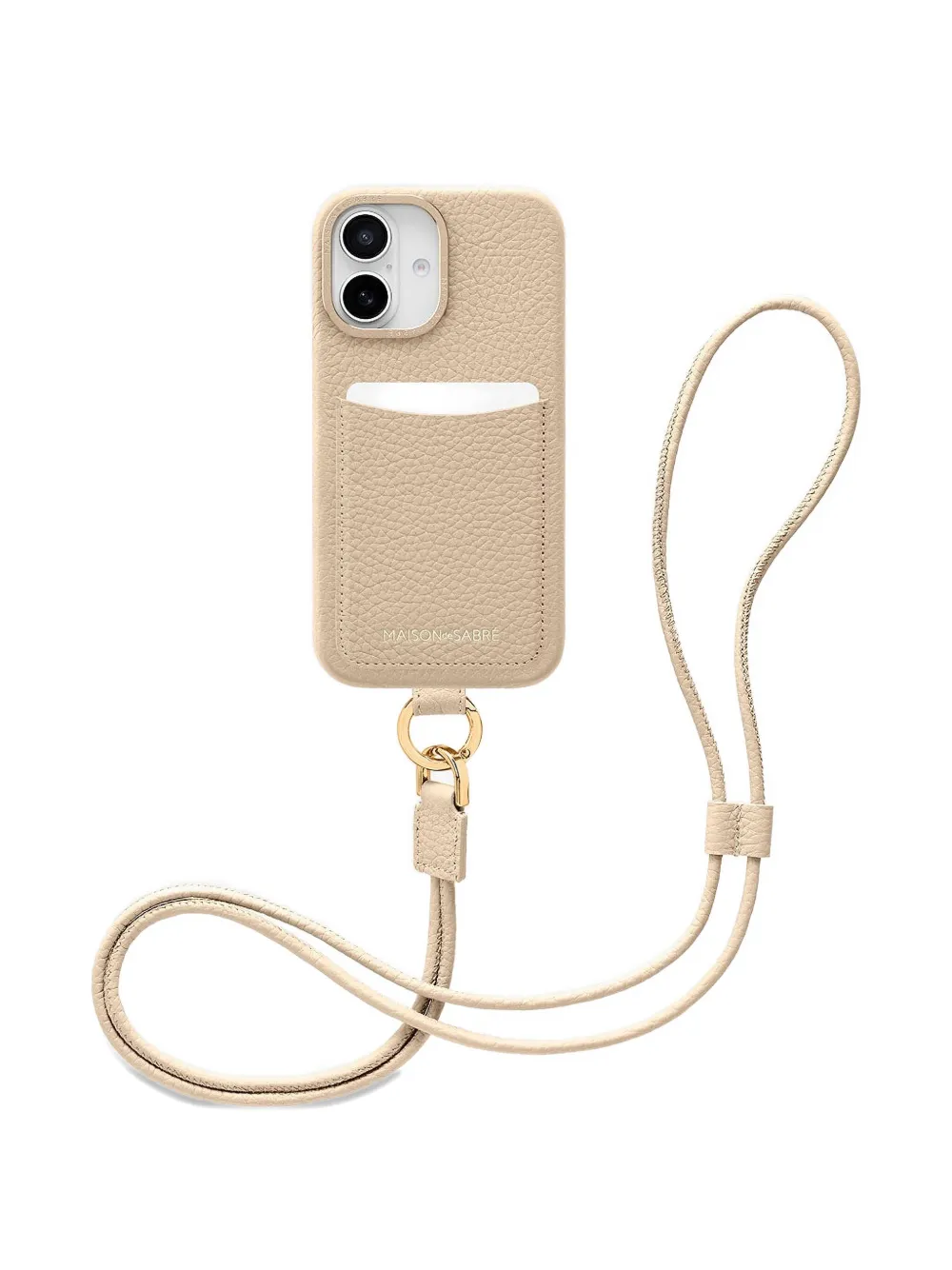 Maison De Sabre Card Slot Rope Phone Case In Neutral