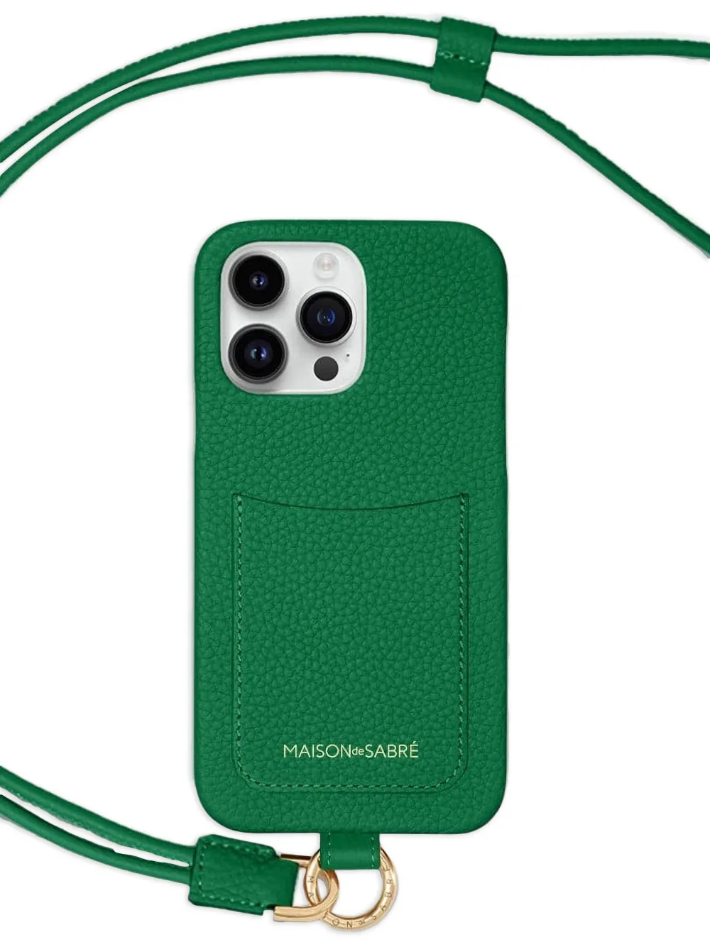 Maison De Sabre Rope Card Slot Phone Case In Green