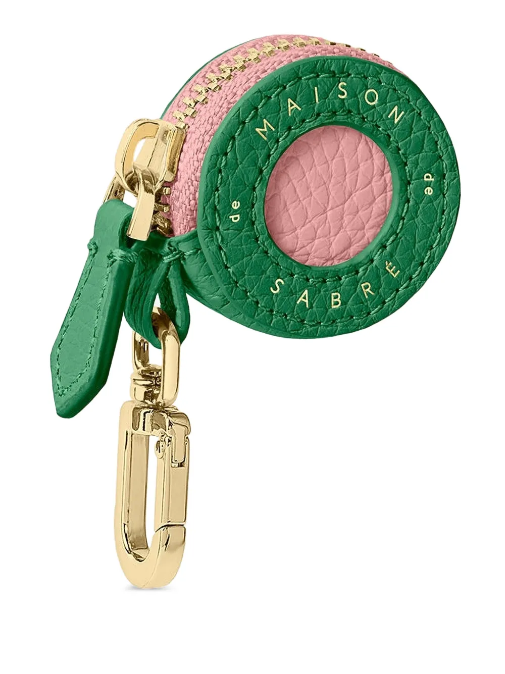 Maison De Sabre Leather Airtag Charm In Green
