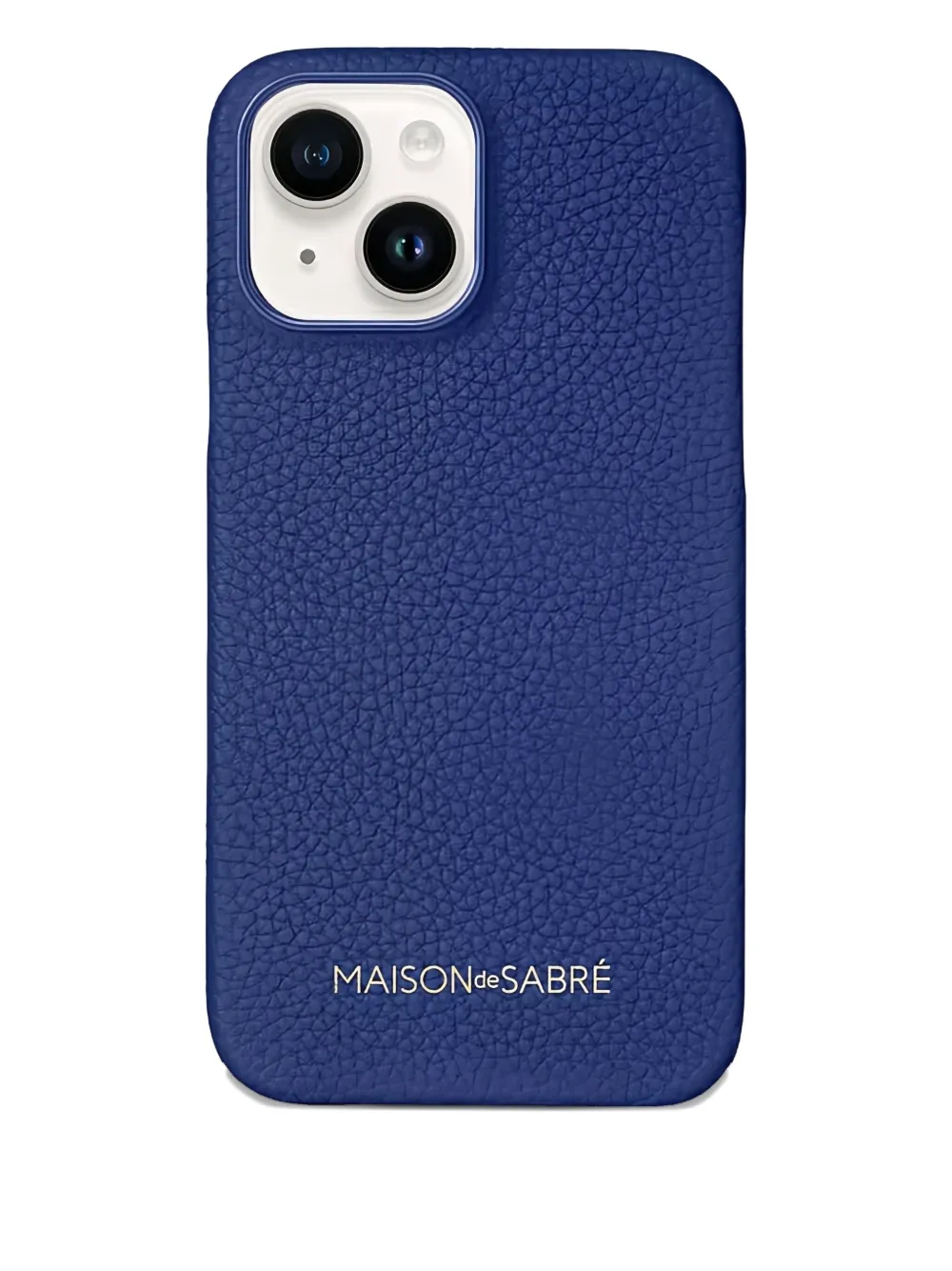 Maison De Sabre Leather Phone Case In Blue