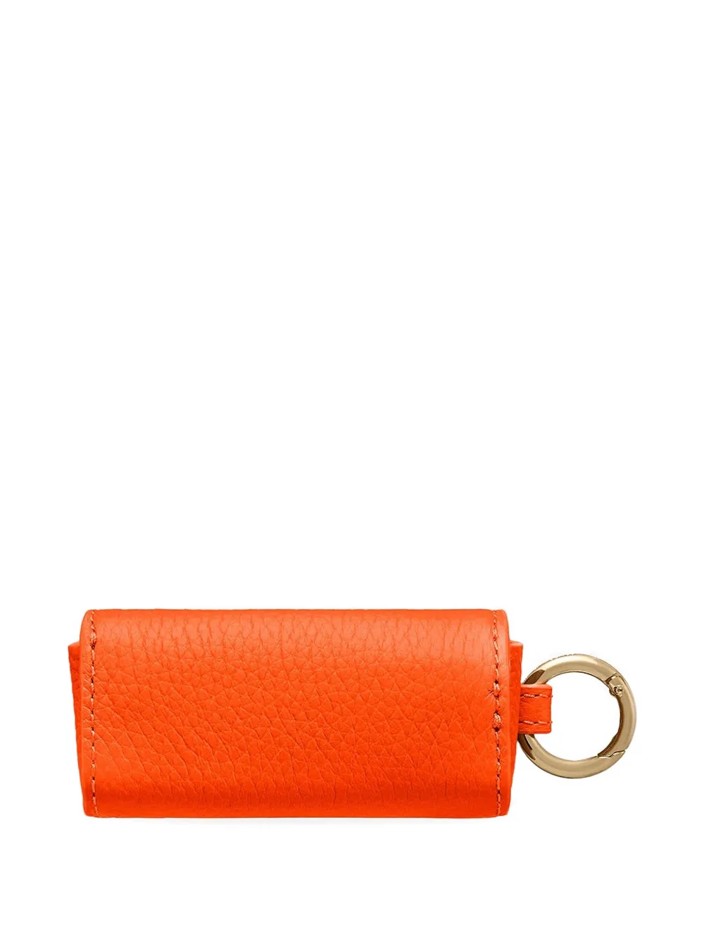 Maison De Sabre Snap-button Leather Lipstick Charm In Orange