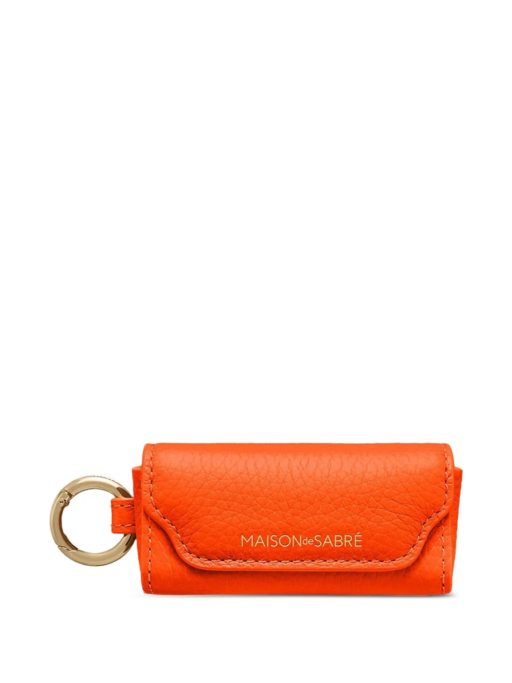 MAISON de SABRÉ snap-button leather lipstick charm | Orange | Image 1