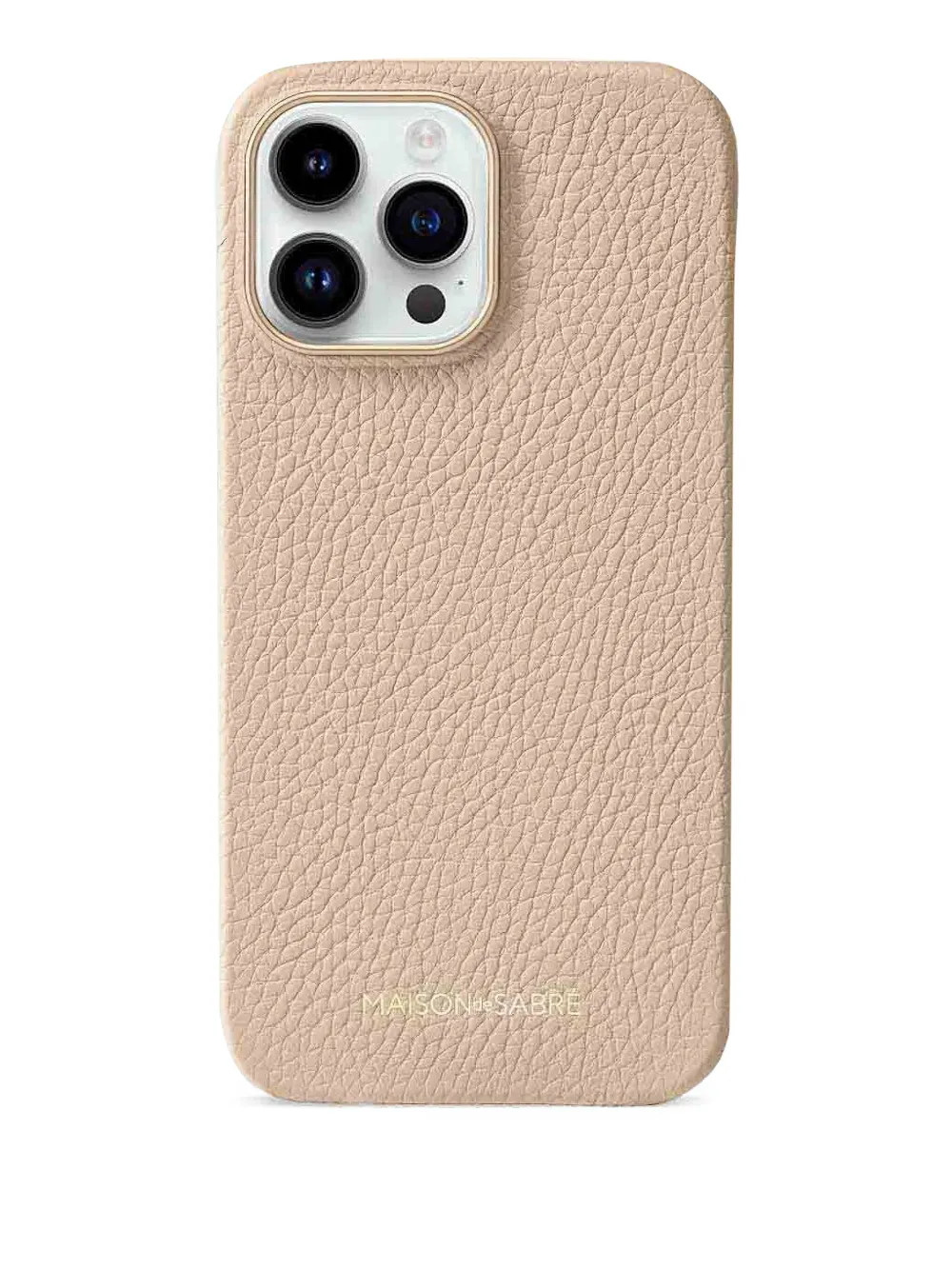 Maison De Sabre Iphone 15 Leather Phone Case In Neutral