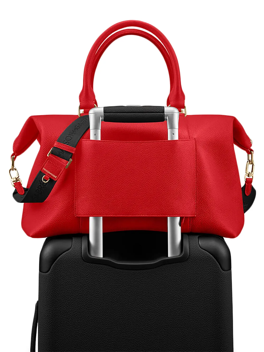 MAISON De SABRÉ レザーボストンバッグ L | レッド | FARFETCH JP