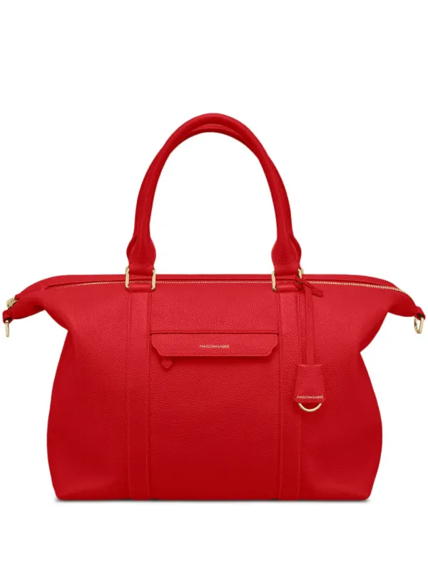 MAISON De SABRÉ レザーボストンバッグ L | レッド | FARFETCH JP
