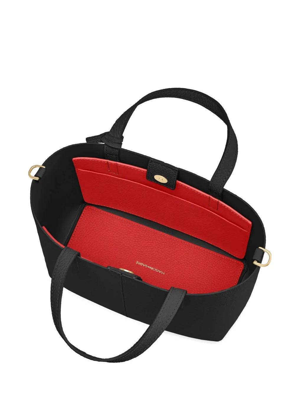 MAISON de SABRÉ Kleine Soft leren shopper Zwart