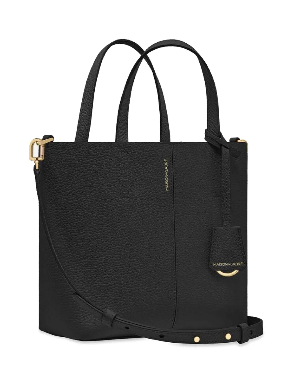  Maison De Sabré Small Leather Soft Tote - Black 