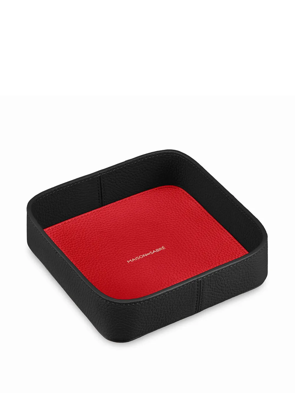 MAISON de SABRÉ Catchall Tablett aus zweifarbigem Leder (15cm x 15cm) | Dekorative Ablagen & Teller | Image 2