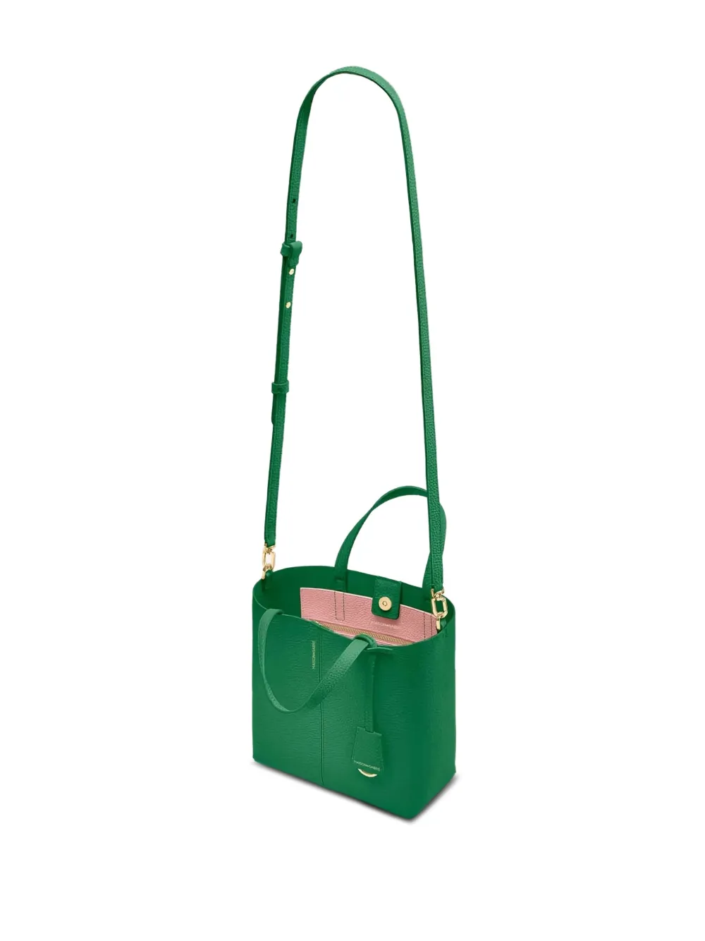 Maison De Sabre Leather Detachable-strap Soft Tote In Green